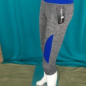 Capri leggings blue and grey